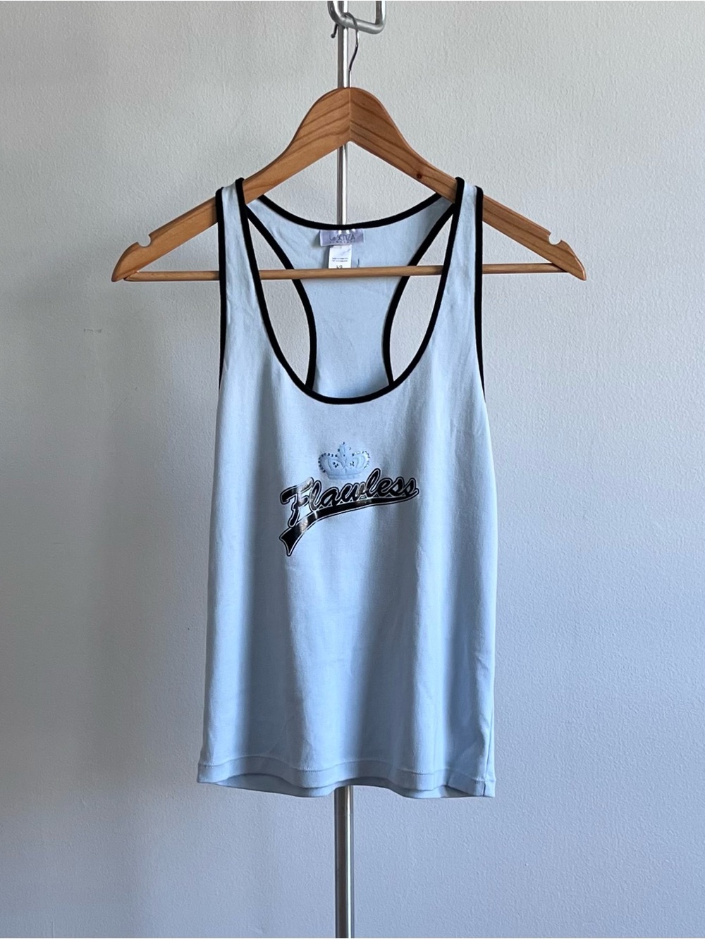 La SENZA Light Blue Racerback Tank with Black Trim